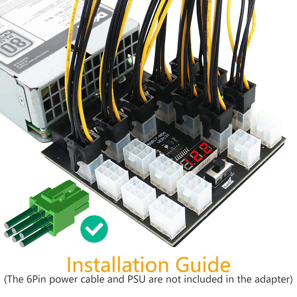 Pci-E 12V 50Pin Naar Atx 17 X  - 2400W Server Psu Breakout Board recensie en prijs